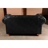 Sofá Chesterfield Luís Xv 2 Lugares C/ Almofadas Soltas - Couríssimo Preto - 5