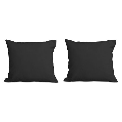 Kit 2 Almofadas Decorativa Quadrado 45x45 Cm Cm Sala Quarto Sofá Suede Preto Eli Móveis e Decoração