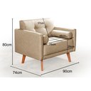 Ver imagem 3 de Poltrona Moderna Luma Decoração Sala, Varanda, Recepção