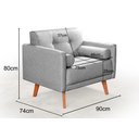 Ver imagem 3 de Poltrona Moderna Luma Decoração Sala, Varanda, Recepção