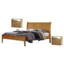 Ver imagem 1 de Conjunto Quarto de Casal Cama 140cm e 2 Mesas de Cabeceira 2 Gavetas