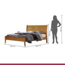 Ver imagem 4 de Conjunto Quarto de Casal Cama 140cm e 2 Mesas de Cabeceira 2 Gavetas