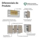 Ver imagem 4 de Armário de Cozinha Compacta 180 Cm Branco/crema Vik Madesa 04