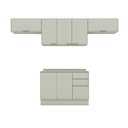 Ver imagem 3 de Cozinha Modulada 4 Peças 280cm 8 Portas 2 Gavetas Fineze Henn - Cor: Areia HP
