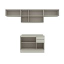 Ver imagem 4 de Cozinha Modulada 4 Peças 280cm 8 Portas 2 Gavetas Fineze Henn - Cor: Areia HP