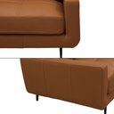 Ver imagem 5 de Sofá Decorativo Isaac 4 Lugares Sala de Estar 270cm Pés em Aço Couro Conhaque G88 - Gran Belo