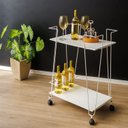 Ver imagem 1 de Carrinho de Bebidas Sala de Jantar Decorativo Branco
