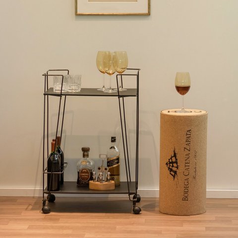 Carrinho de Bebidas Decorativo Retangular