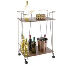 Ver imagem 5 de Carrinho de Bebidas Decorativo Retangular Marrom/Aço Corten/Castanho