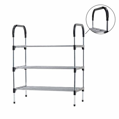 Sapateira Rack Organizador 3 Andares Sapatos Ténis Calçados Prateleiras Movel Casa Desmontável Multi
