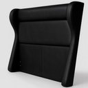 Ver imagem 6 de Cabeceira para Cama Box King 213cm Bono Lisa Courino Preto - Sallar Home