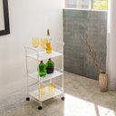 Ver imagem 1 de Carrinho de Bebidas Decorativo Retangular Branco