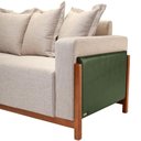 Ver imagem 5 de Sofá 04 Lugares 238cm Khali B04 Linho Bege Couríssimo Verde - Lyam