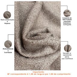 Tecido Rústico Bouclê Bege Para Poltrona Puff Cabeceira Estofados Decoração T02 Metro - Lyam - 4