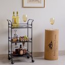 Ver imagem 1 de Carrinho de Bebidas Decorativo Retangular 3 Andares Preto