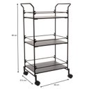 Ver imagem 3 de Carrinho de Bebidas Decorativo Retangular 3 Andares Preto