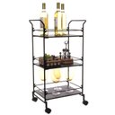 Ver imagem 4 de Carrinho de Bebidas Decorativo Retangular 3 Andares Preto