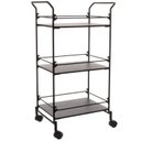 Ver imagem 2 de Carrinho de Bebidas Decorativo Retangular 3 Andares Preto