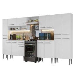 Armário de Cozinha Completa 325cm Branco Emilly Madesa 02 - 3