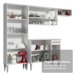Armário de Cozinha Completa 325cm Branco Emilly Madesa 02 - 7