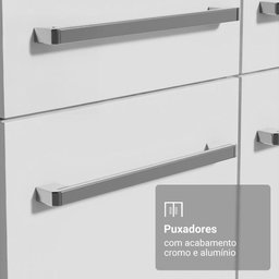 Armário de Cozinha Completa 325cm Branco Emilly Madesa 02 - 6