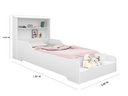 Ver imagem 3 de Mini Cama Casinha Liz Branco de Mdf com Nichos e Proteção Lateral + Colchão D18