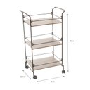 Ver imagem 3 de Carrinho de Bebidas Decorativo Retangular 3 Andares