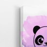 Panda Desenho Animais Roxo Infantil Quadro Canvas 140x90cm - 3
