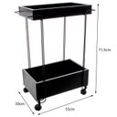 Ver imagem 3 de Carrinho de Bebidas Decorativo Retangular 2 Andares