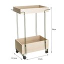 Ver imagem 3 de Carrinho de Bebidas Decorativo Retangular 2 Andares