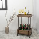 Ver imagem 1 de Carrinho de Bebidas Decorativo Retangular 2 Andares