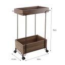 Ver imagem 3 de Carrinho de Bebidas Decorativo Retangular 2 Andares