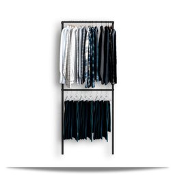 Arara de parede - 1,00m Smart black - 1