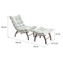 Ver imagem 3 de Poltrona com Puff Costela Aramada