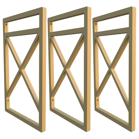 Suporte De Prateleira Estilo Industrial Kit Três Peças 20x37:Dourado-escuro