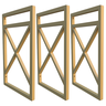 Suporte De Prateleira Estilo Industrial Kit Três Peças 20x37:Dourado-escuro - 1