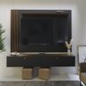Rack com Painel Ripado Suspenso para Tv até 70 Polegadas 2 Portas Grécia 180cm - 5