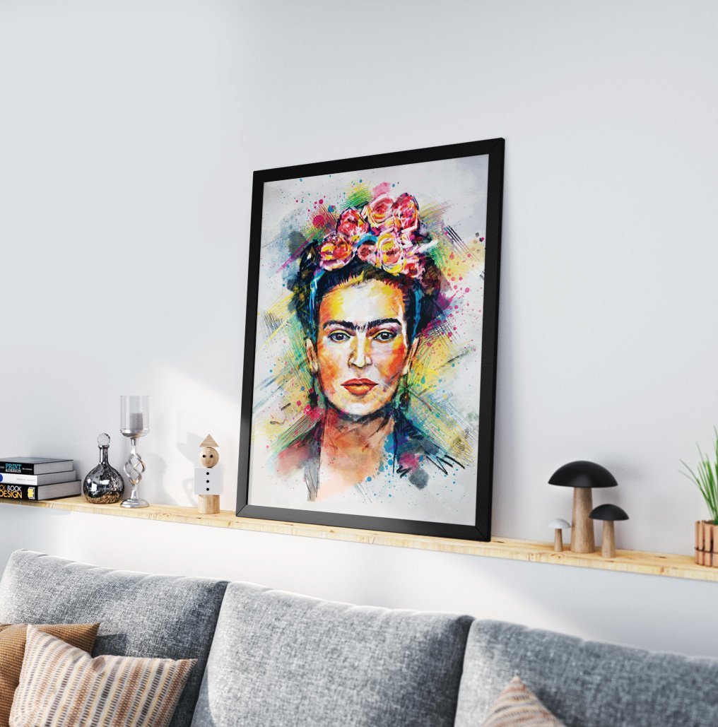 Quadro Decorativo Moldura Preta 30x40cm Frida Colors - 2