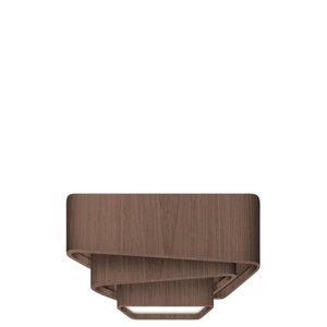 Plafon Trinity Quadrado 50cm - 3 Luzes Adrilustres Imbuia