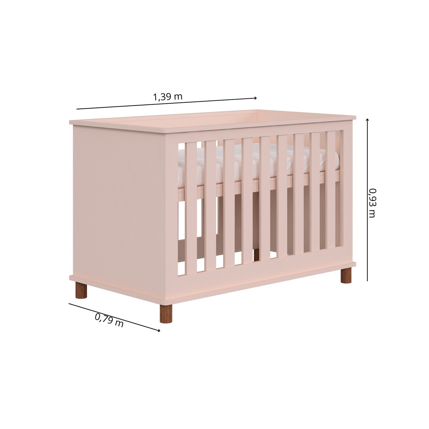 Berço Mini Cama Padrão Americano 2 X 1 Atenna - 3