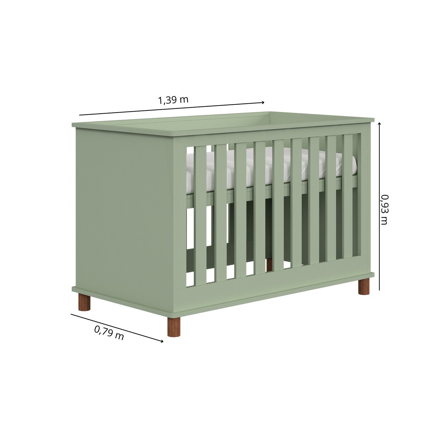 Berço Mini Cama Padrão Americano 2 X 1 Atenna - 3