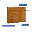 Ver imagem 5 de Conjunto Quarto de Solteiro Cama Vivare e Cômoda 5 Gavetas com Sapateira