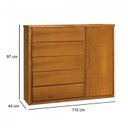 Ver imagem 4 de Conjunto Quarto de Solteiro Cama Vivare e Cômoda 5 Gavetas com Sapateira