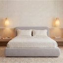 Ver imagem 1 de Cama com Cabeceira Estofada Casal Orla CabeCasa MadeiraOriginals
