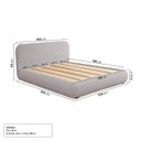Ver imagem 3 de Cama com Cabeceira Estofada Casal Orla CabeCasa MadeiraOriginals