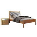 Ver imagem 1 de Conjunto Quarto de Solteiro Cama Vivare e Mesa de Cabeceira 2 Gavetas