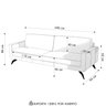 Sofá 3 Lugares para Sala Living 240cm Vults L08 Couro Off - Mpozenato - 3