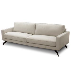 Sofá 3 Lugares para Sala Living 240cm Vults L08 Couro Off - Mpozenato