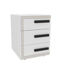 Ver imagem 2 de Mesa de Cabeceira Valência 3 Gavetas Branco - Politorno