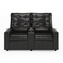 Ver imagem 1 de Poltrona Reclinável para Cinema Parma 2 Lugares Baú Usb Pu Brilho Fh1 - D'rossi Cor Preto